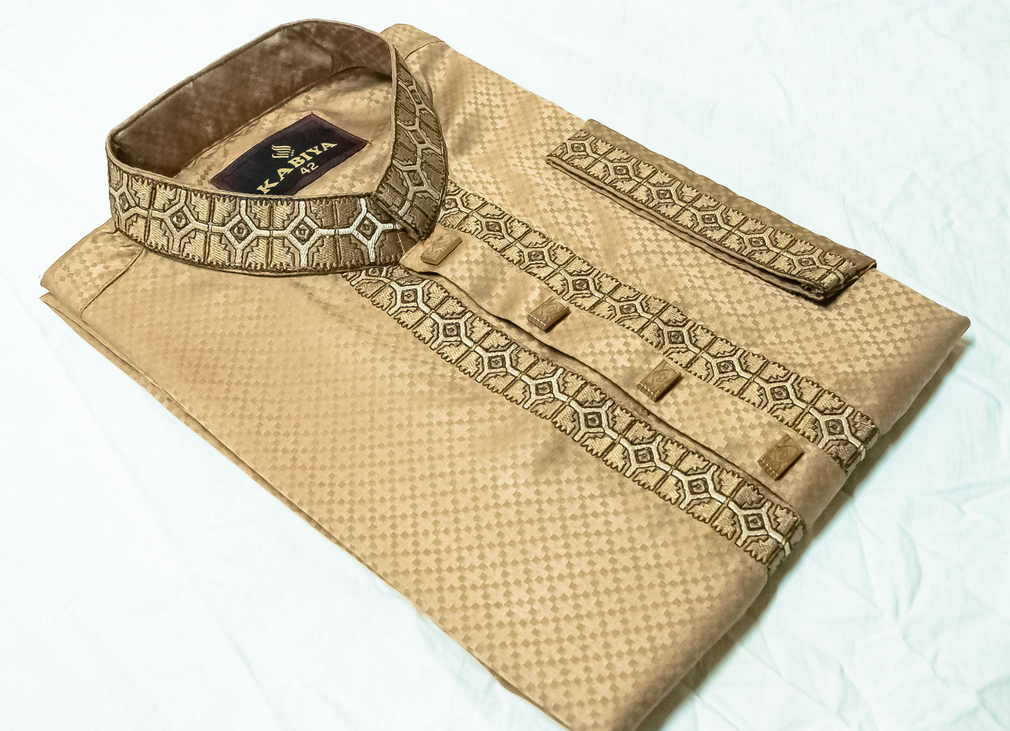 Brown Cotton Panjabi