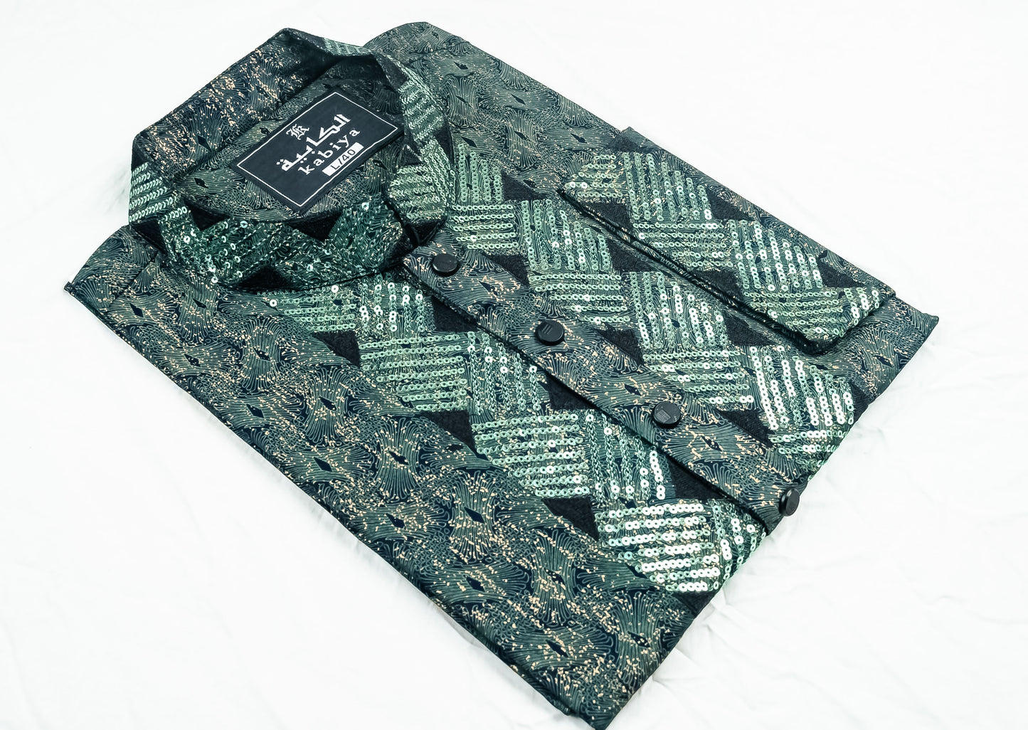 Printed Sequence Cotton Panjabi SBD-40