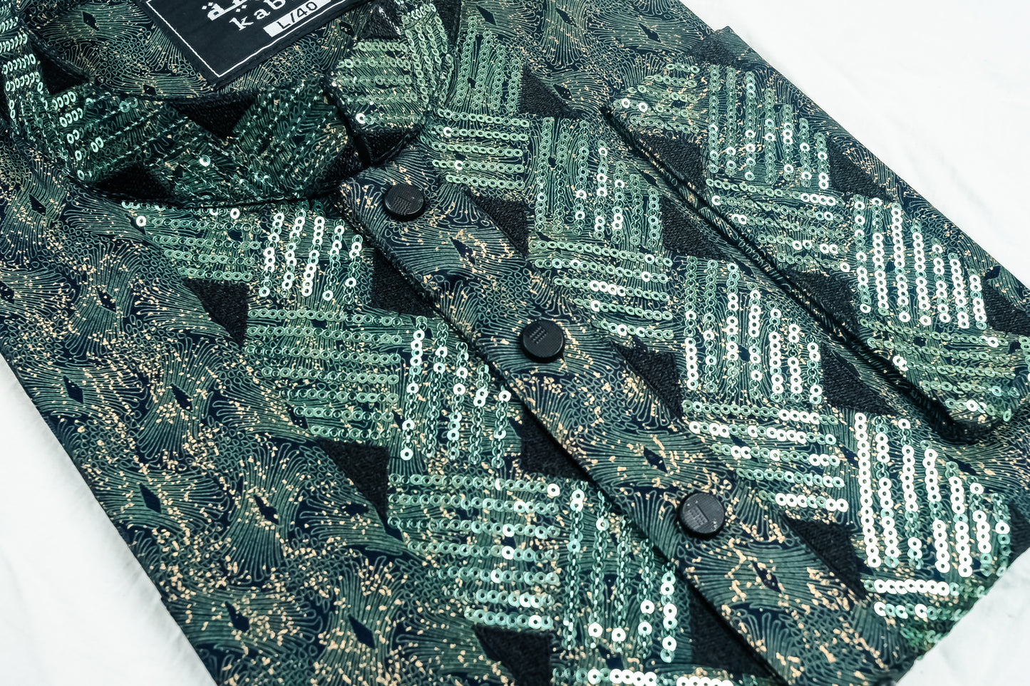 Printed Sequence Cotton Panjabi SBD-40