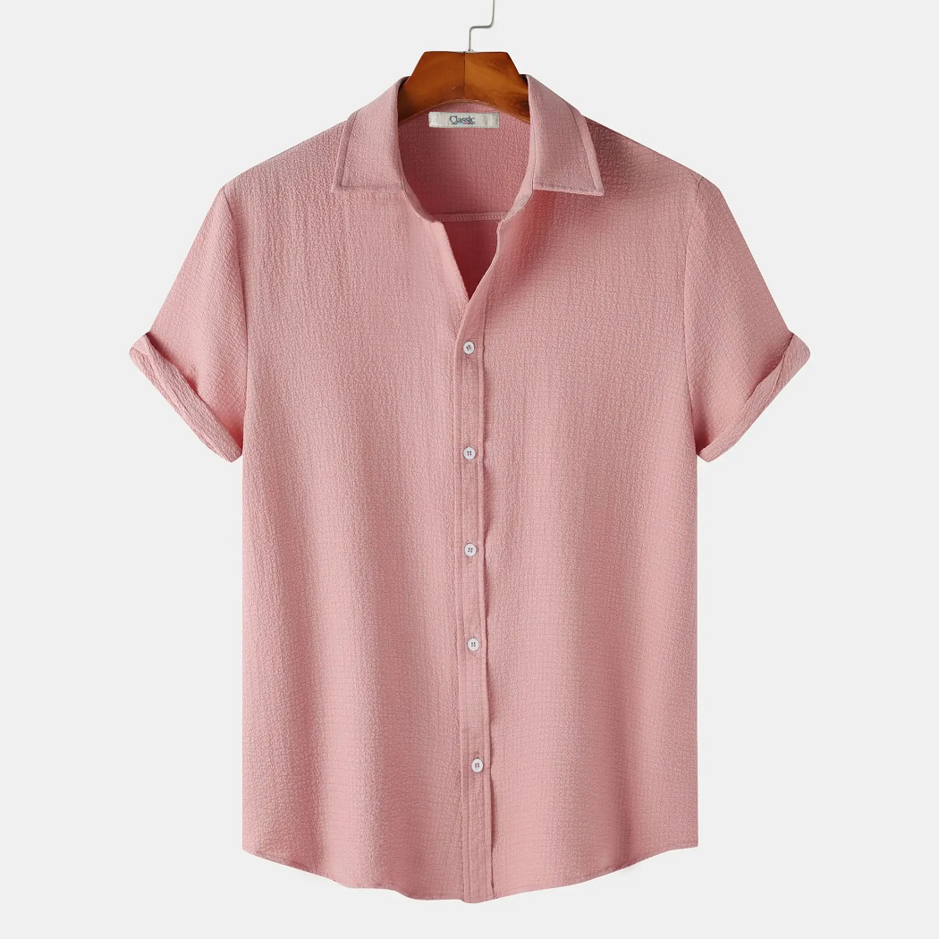 Baby Pink Short Sleeve Summer Shirt