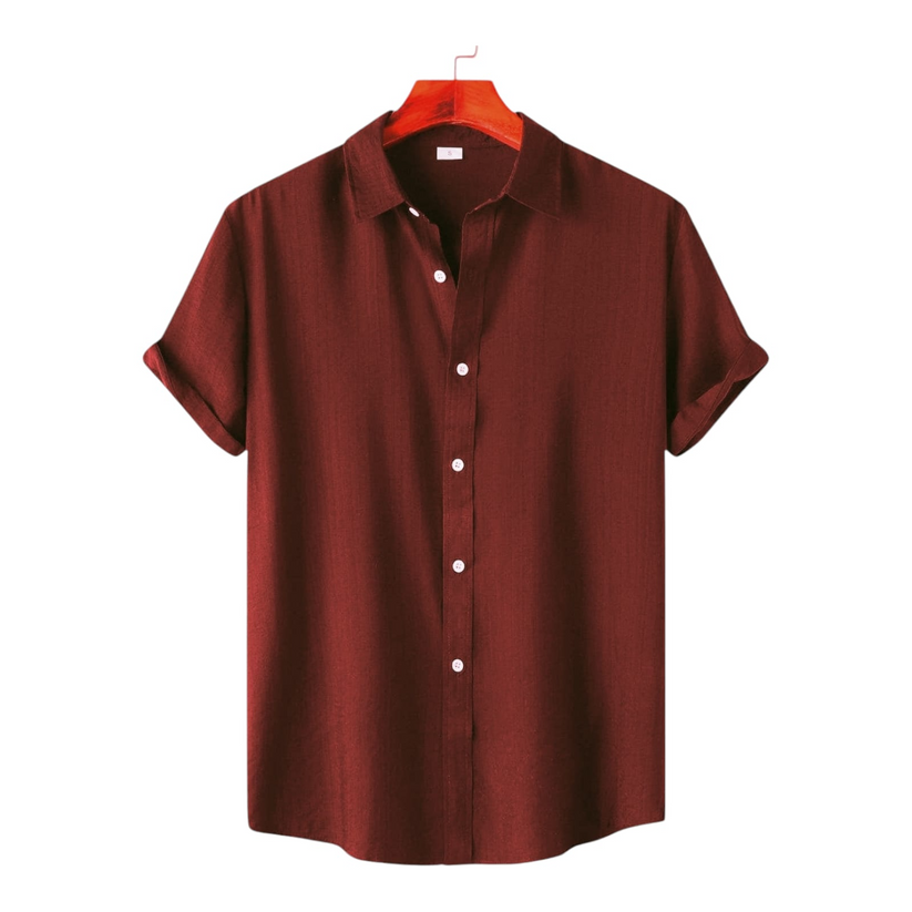 Maroon Colour Half Sleeve Shirt