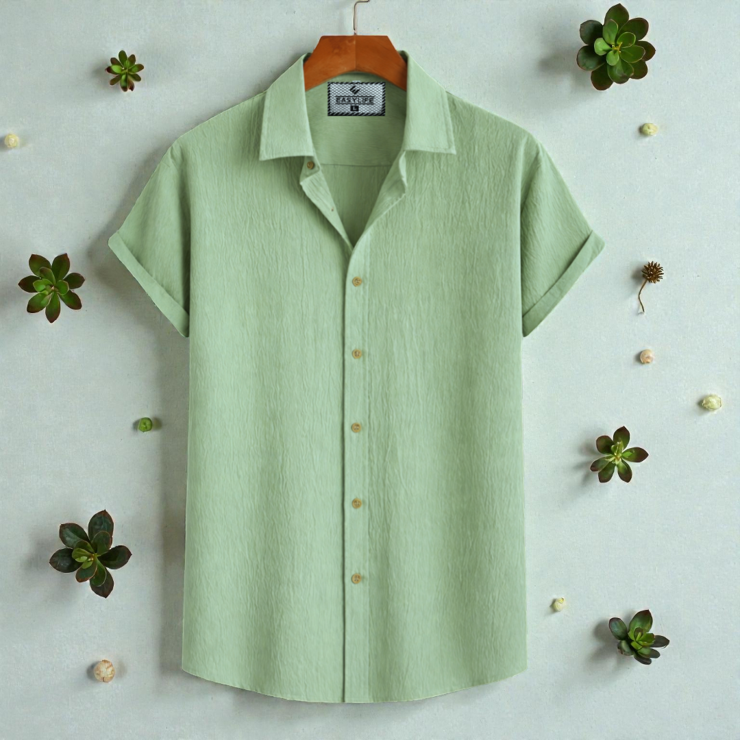 Lemon Colour Premium Zafran Cotton Full Sleeve Shirt