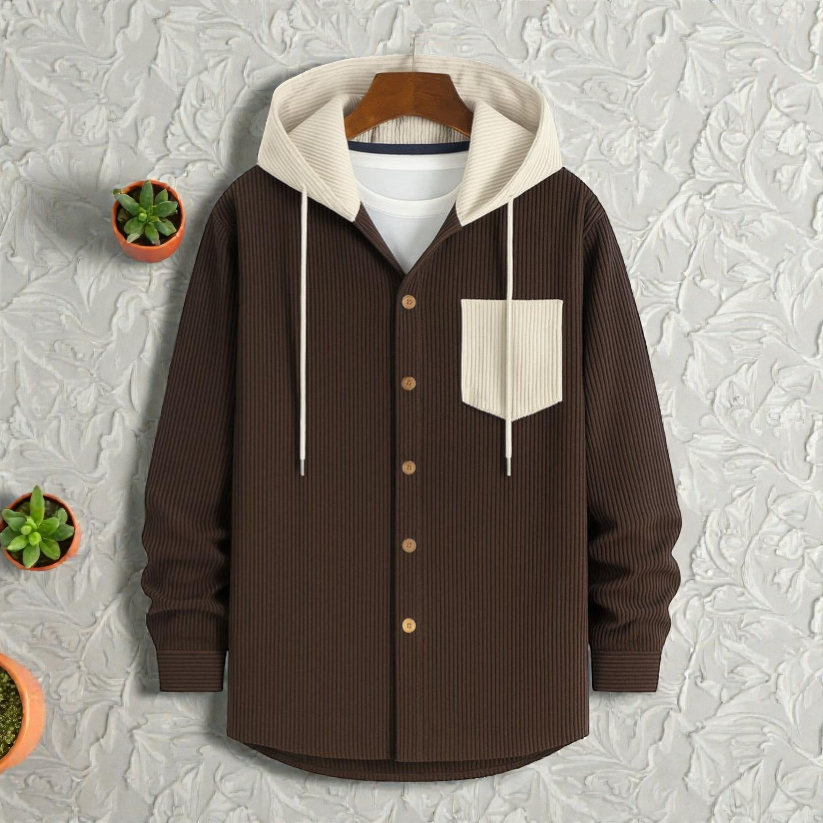 Dark Chocolate Luxuries Full Sleeve Cord Hoodie