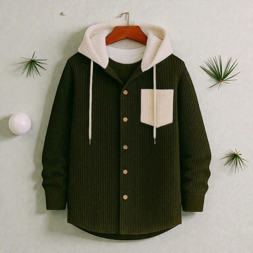 Olive Luxuries Full Sleeve Cord Hoodie