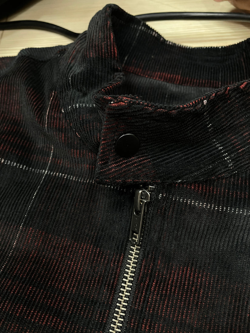 Men’s Corduroy Jacket in Black Maroon CD-20