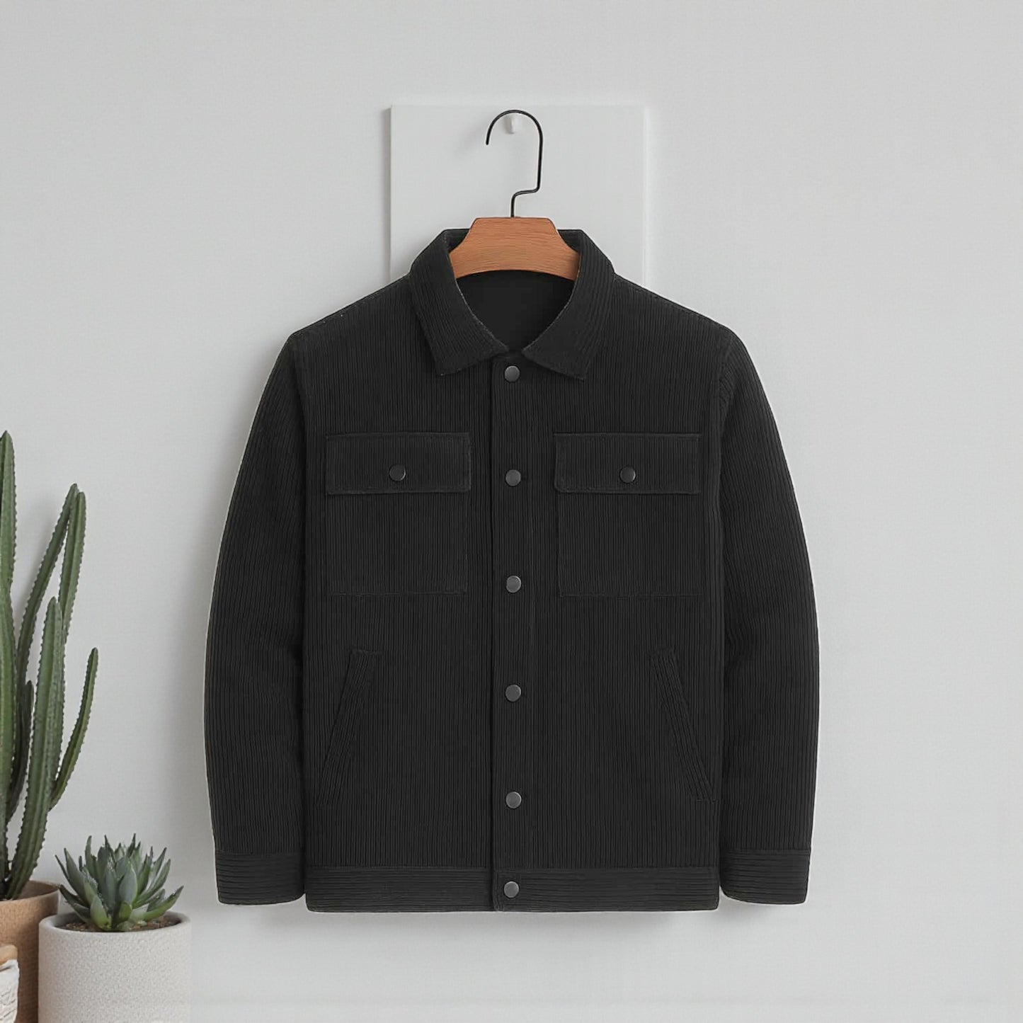 Black Luxuries Men's Corduroy Light Weight Jacket