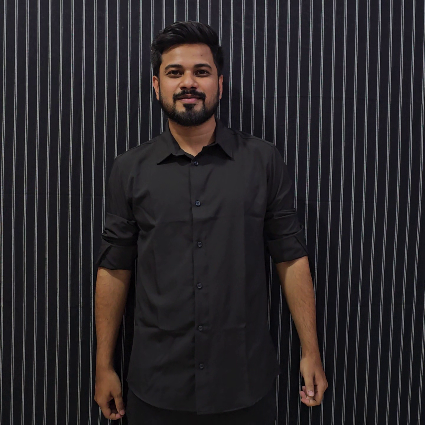 Black Micro Stretch Shirt