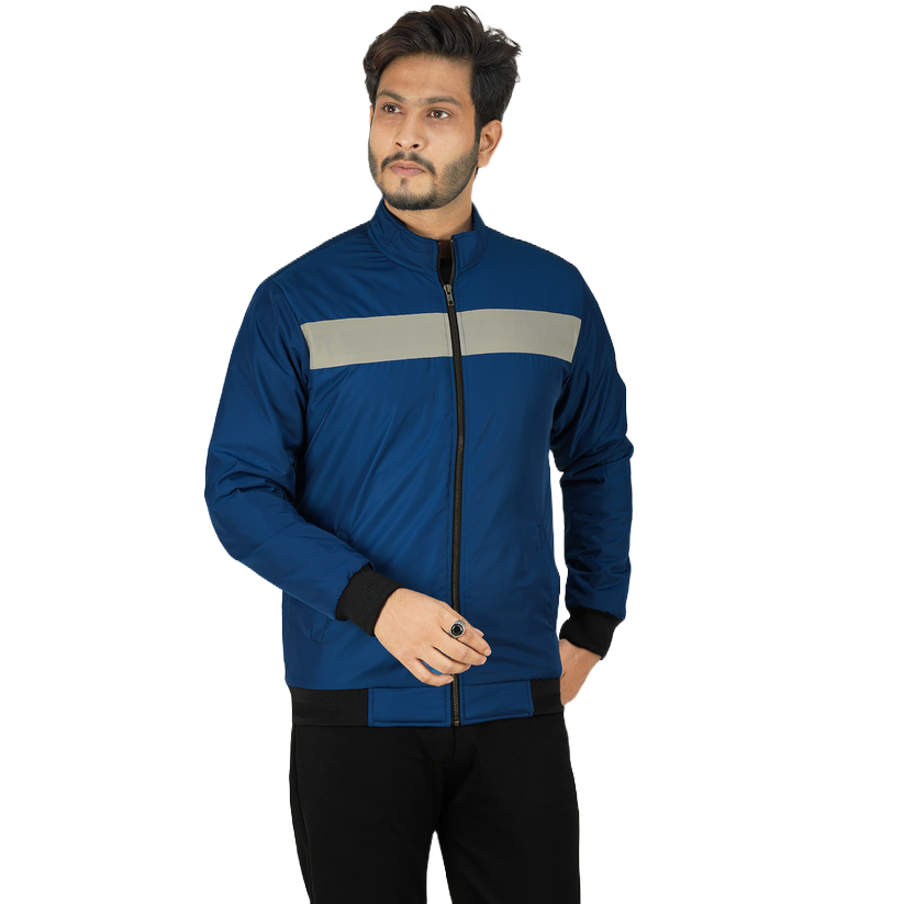 Blue Contrast Tipped Suskin Jacket DGI-430