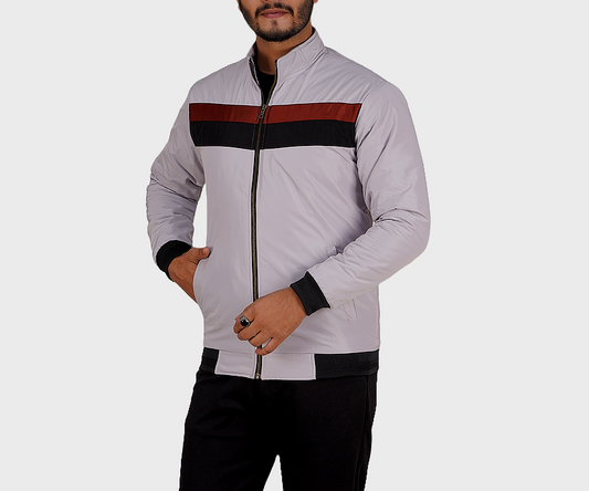 Ash Contrast Tipped Suskin Jacket DGI-50