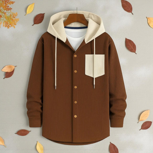 Lite Brown Luxuries Full Sleeve Cord Hoodie