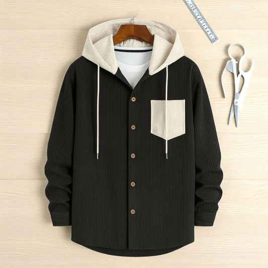 Black Luxuries Full Sleeve Cord Hoodie