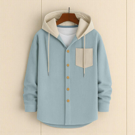 Lite Sky Luxuries Full Sleeve Cord Hoodie
