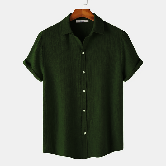 Olive Short Sleeve Summer Shirt