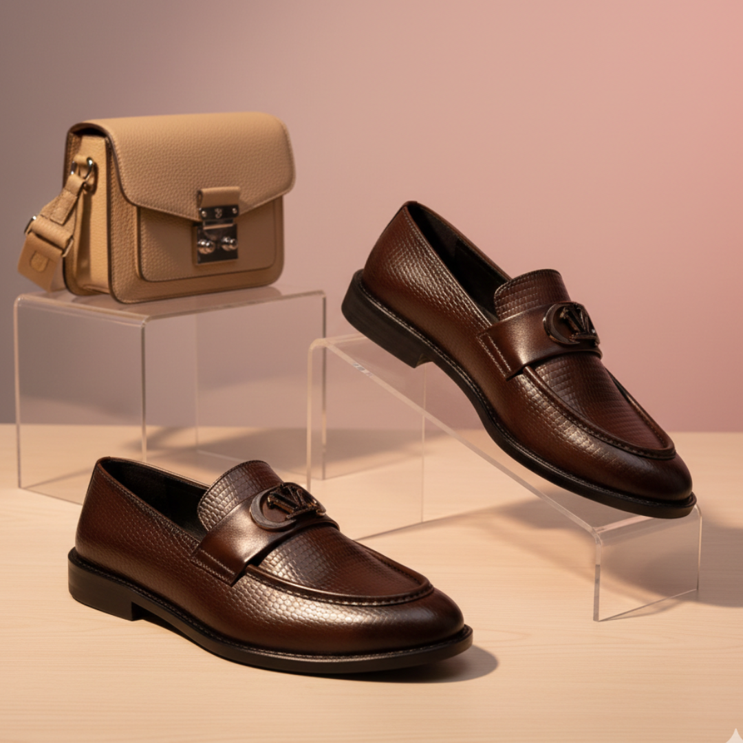 Black & Chocolate  Colour Luxuries Men's Bit Loafer SBD-02