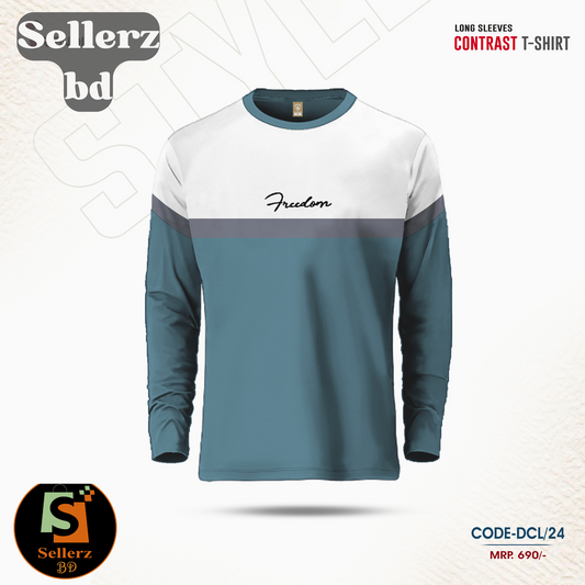 Mens Premium Designer Edition Full Sleeve T Shirt - LIGHTPETROL SBD 470