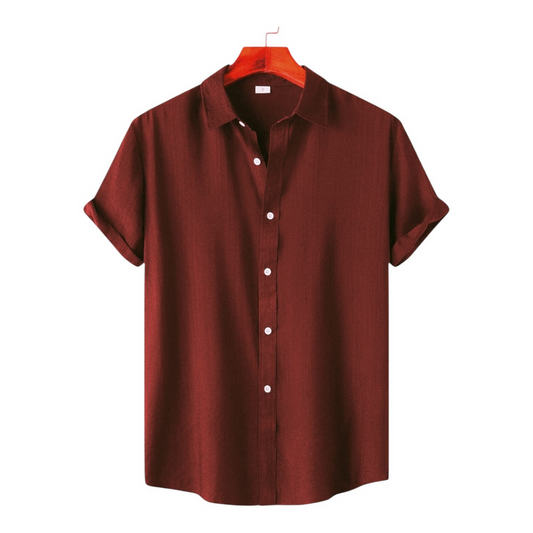 Maroon Colour Half Sleeve Shirt