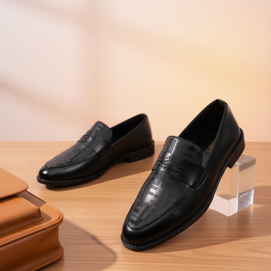 Black & Chocolate Colour Luxuries Men's Bit Loafer SBD-06