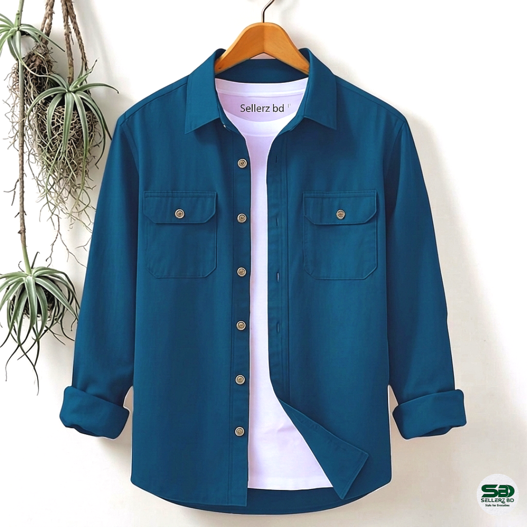 Light Ash Double Pocket Full Sleeve Shirt