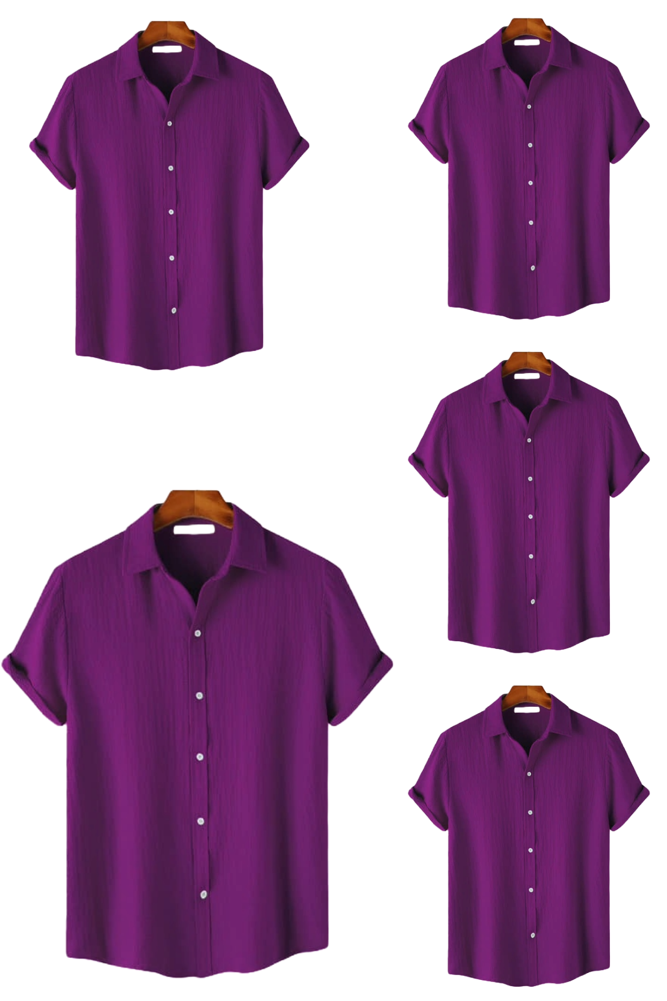 Purple Short Sleeve Summer Shirt