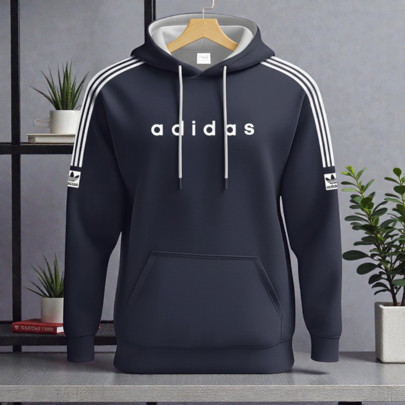 Light Navy Blue Colour Luxuries Zipper Hoodie