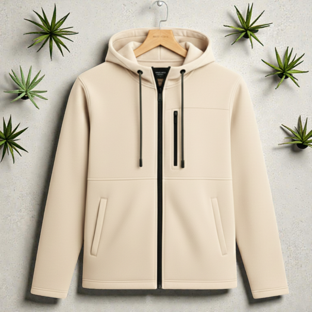 Cream Luxuries Men's Zipper Hoodie