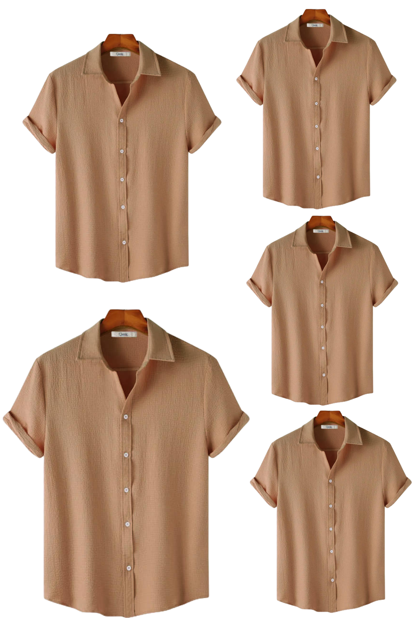 Brown Short Sleeve Summer Shirt‌‌‌‌‌