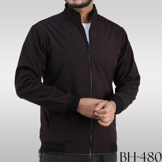 Men’s Bonded Jacket in Dark Chocolate-BH-480