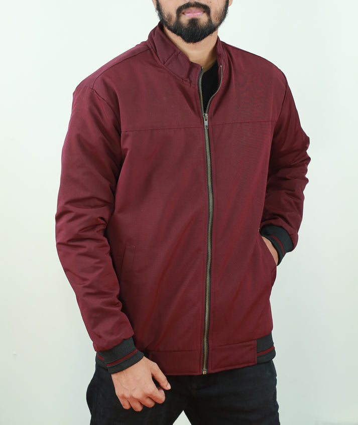 Maroon Jacket With White Stripes RP-195