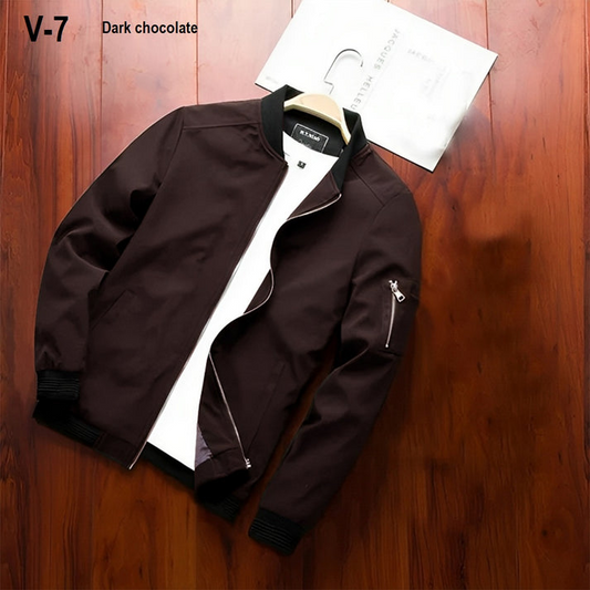 Dark chocolate Bomber Jacket V-7