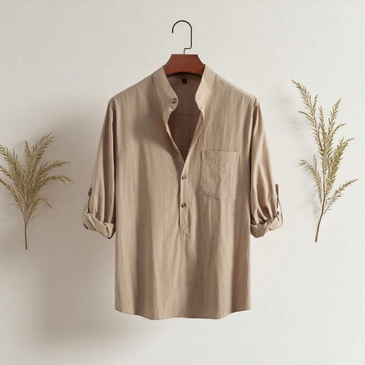 Cream Colour Premium Cotton Full Sleeve Katua