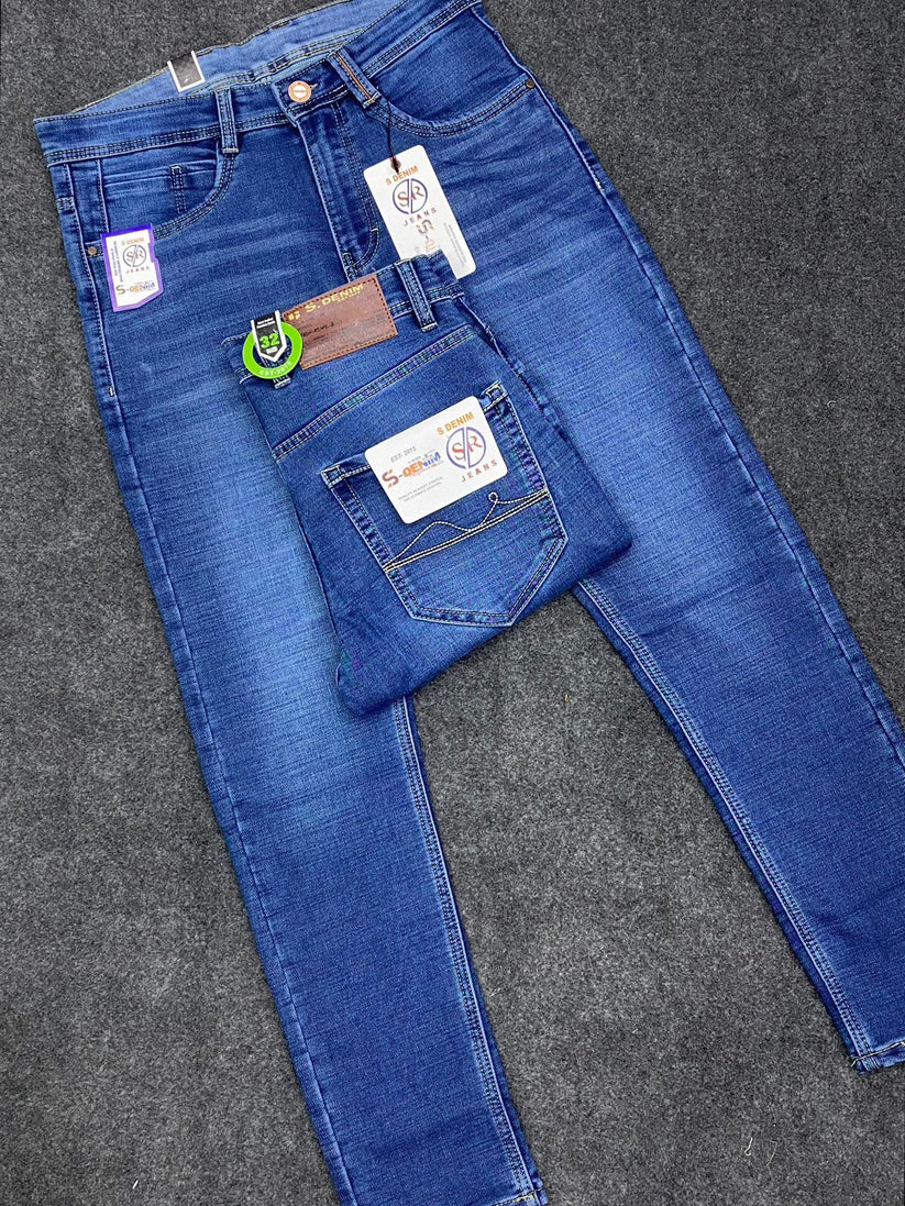 Navy Blue Denim Jeans