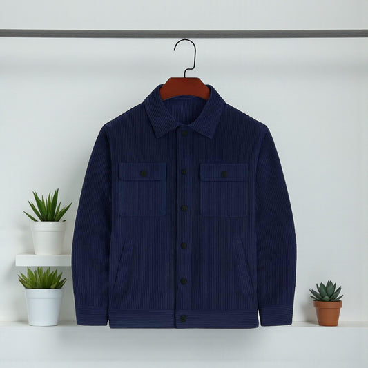 Navy Blue Luxuries Men's Corduroy Light Weight Jacket