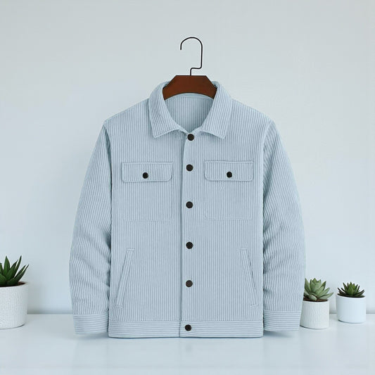 Light Sky Blue Luxuries Men's Corduroy Light Weight Jacket
