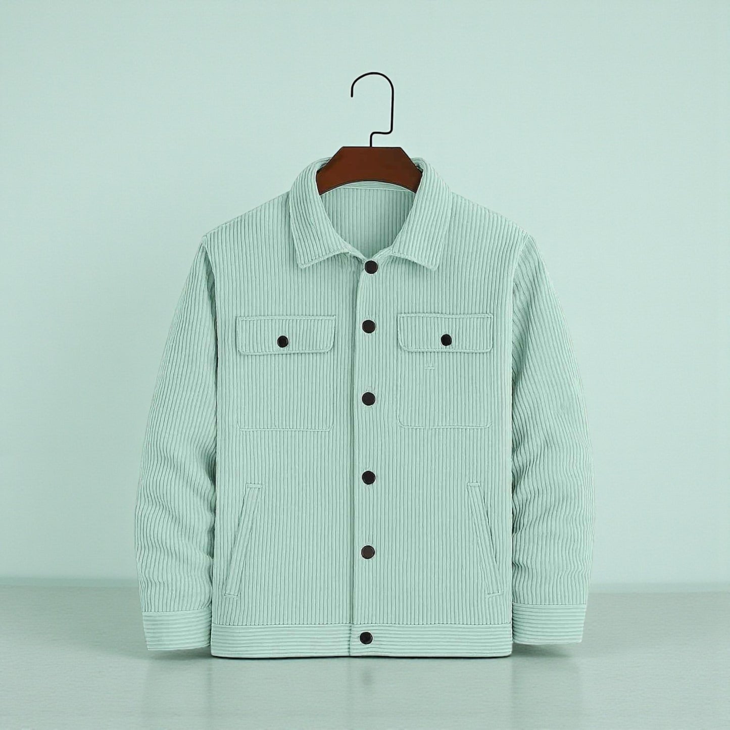 Lighet Moss Green Luxuries Men's Corduroy Light Weight Jacket