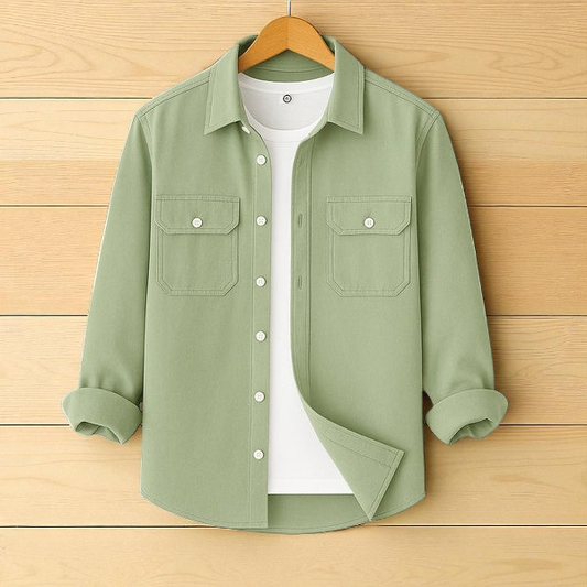 Lemon Double Pocket Full Sleeve Shirt